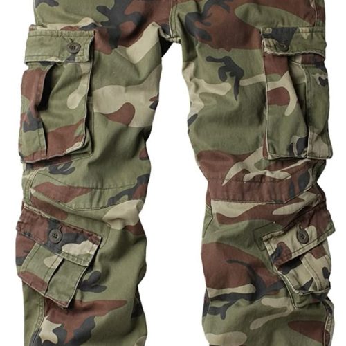 Men's Regular Fit Low Rise Cargo || Cotton Cargo Pants|| (Army-Cargo-03-04)