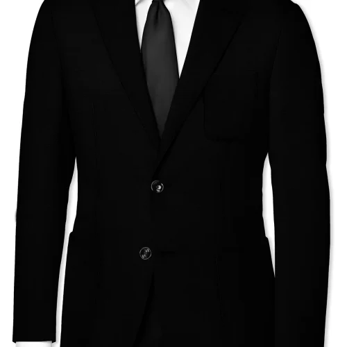 Black Stretchable Wool Rich Sports Blazer