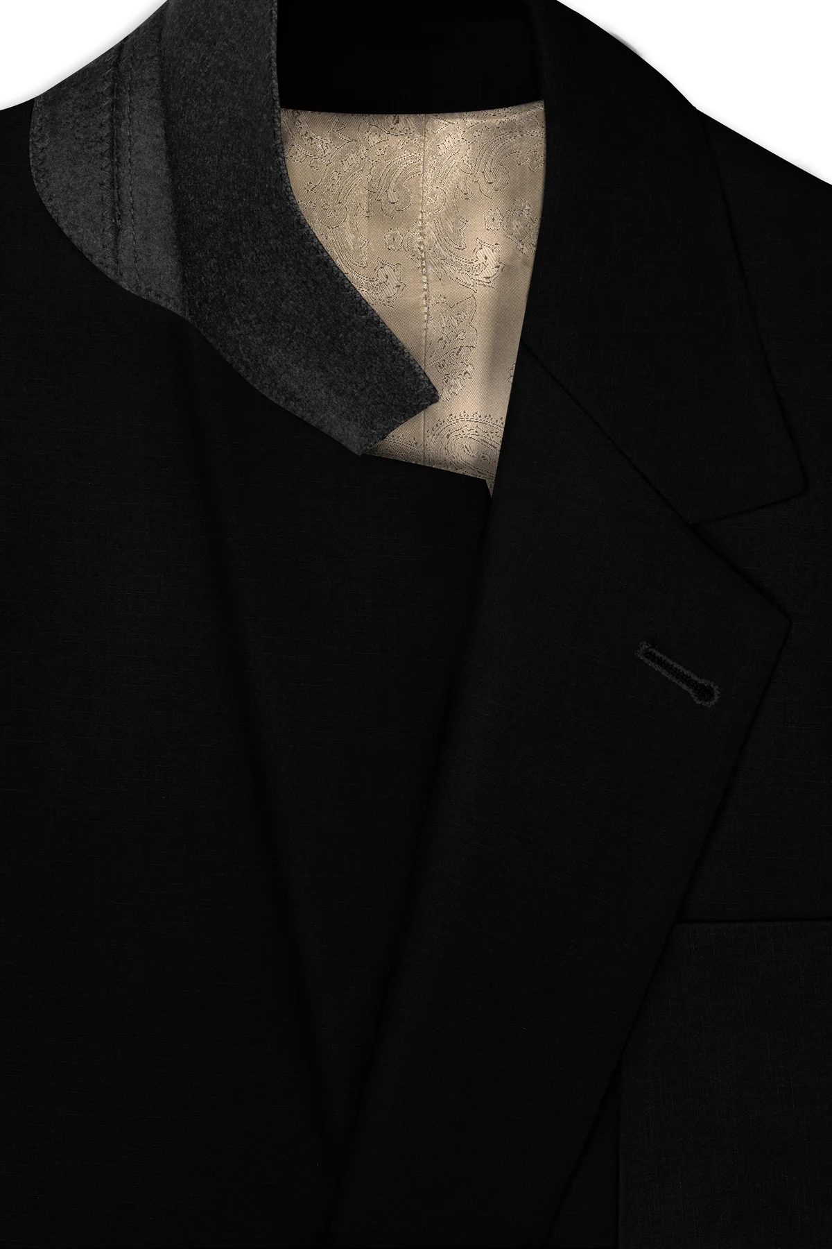 Black Stretchable Wool Rich Sports Blazer - Image 3