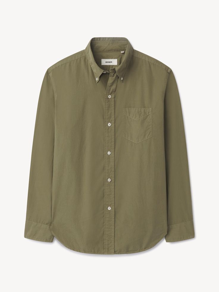 Men's Skyline One Pocket Shirt in Olive Green