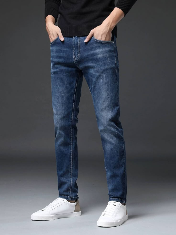 Men's Blue Stretchable Jeans