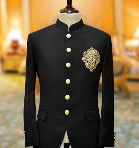 Rich Black Classic Jodhpuri Suit