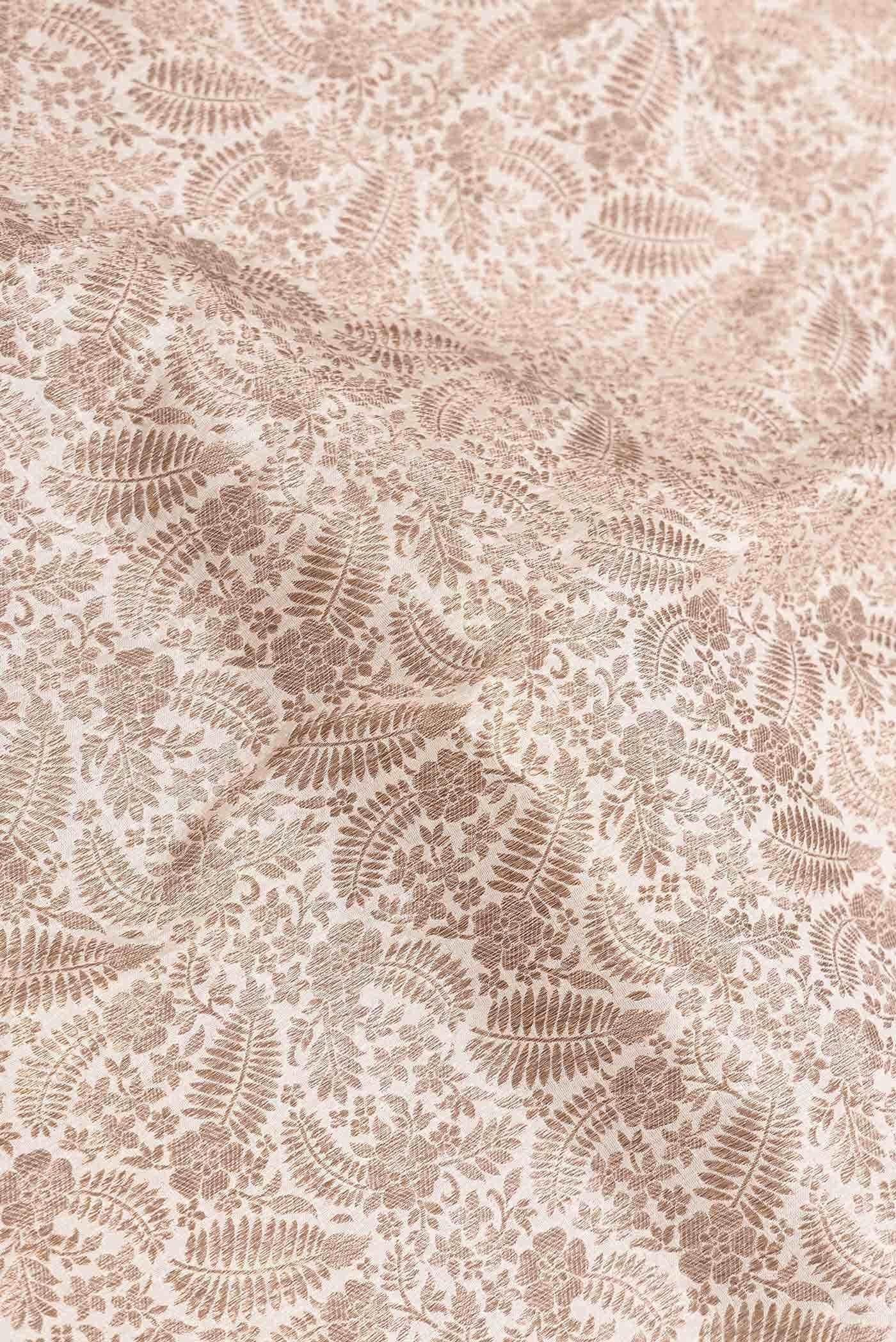 Beige Dual Tone Banarasi Silk Saree - Image 3