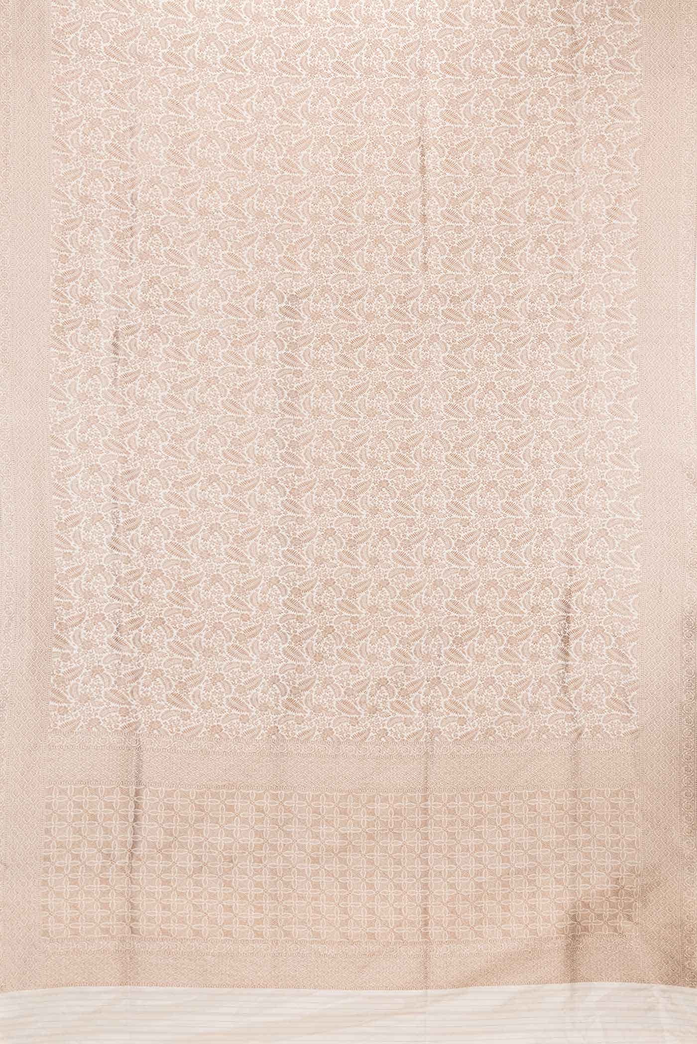 Beige Dual Tone Banarasi Silk Saree - Image 4